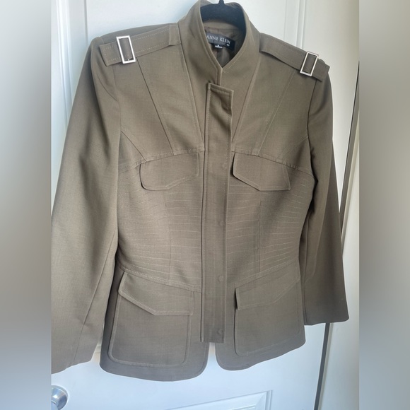 SOLD Cargo Army Green Military Jacket - Anne Klien - Picture 1 of 6